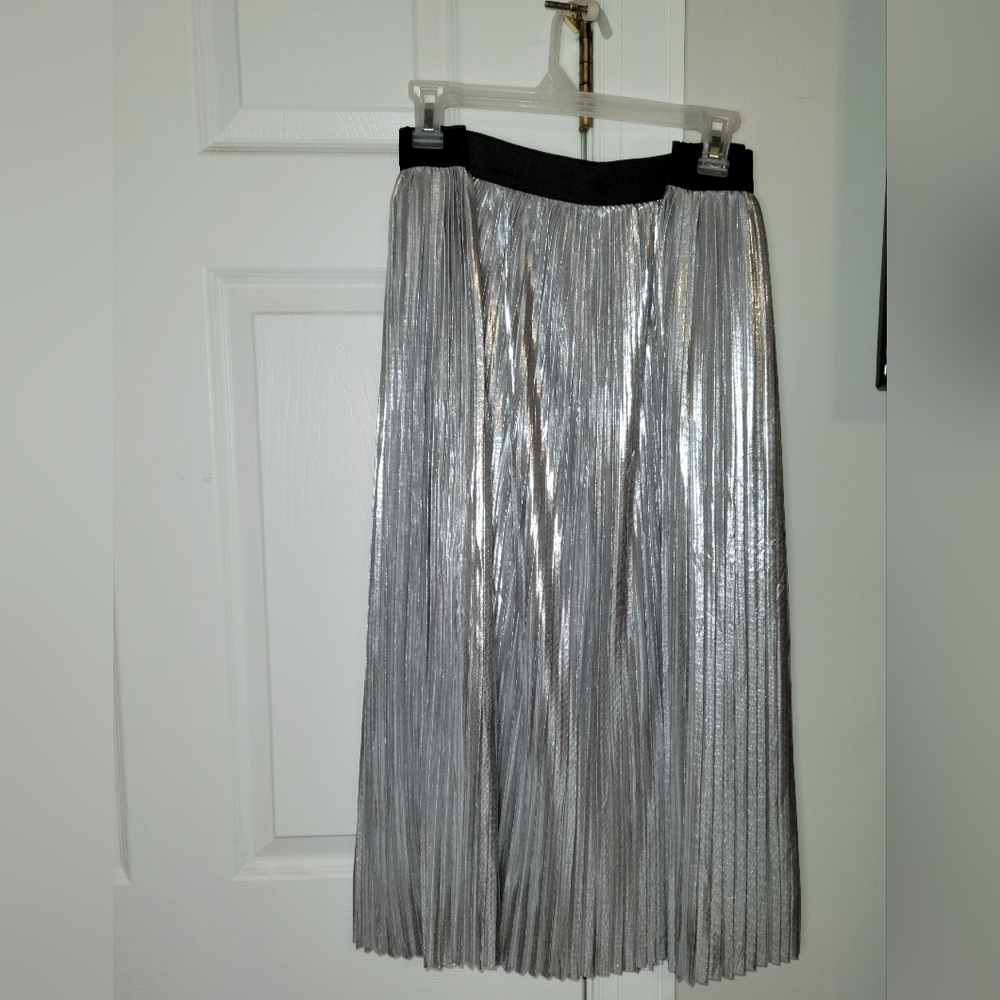 Pleated Silver skirt
